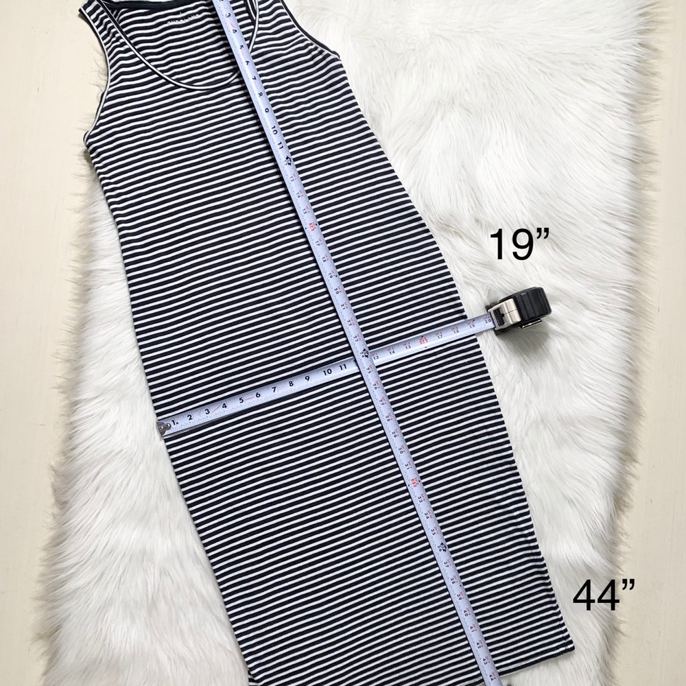 SOLD-Everlane Black and White Striped Casual Sleeveless Maxi Dress - Picture 11 of 11